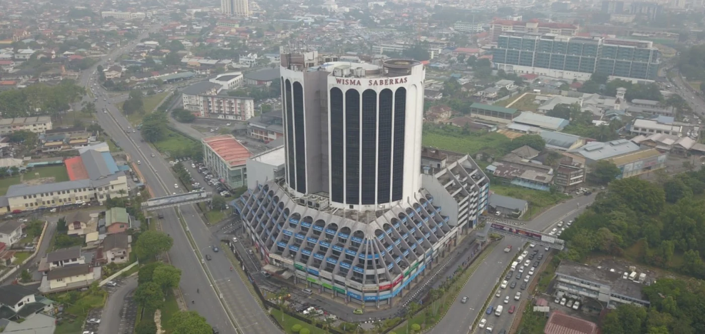Building view supplied with the historical Wisma Saberkas project record